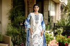 Embroidered  3 Piece Ivory Cream suite